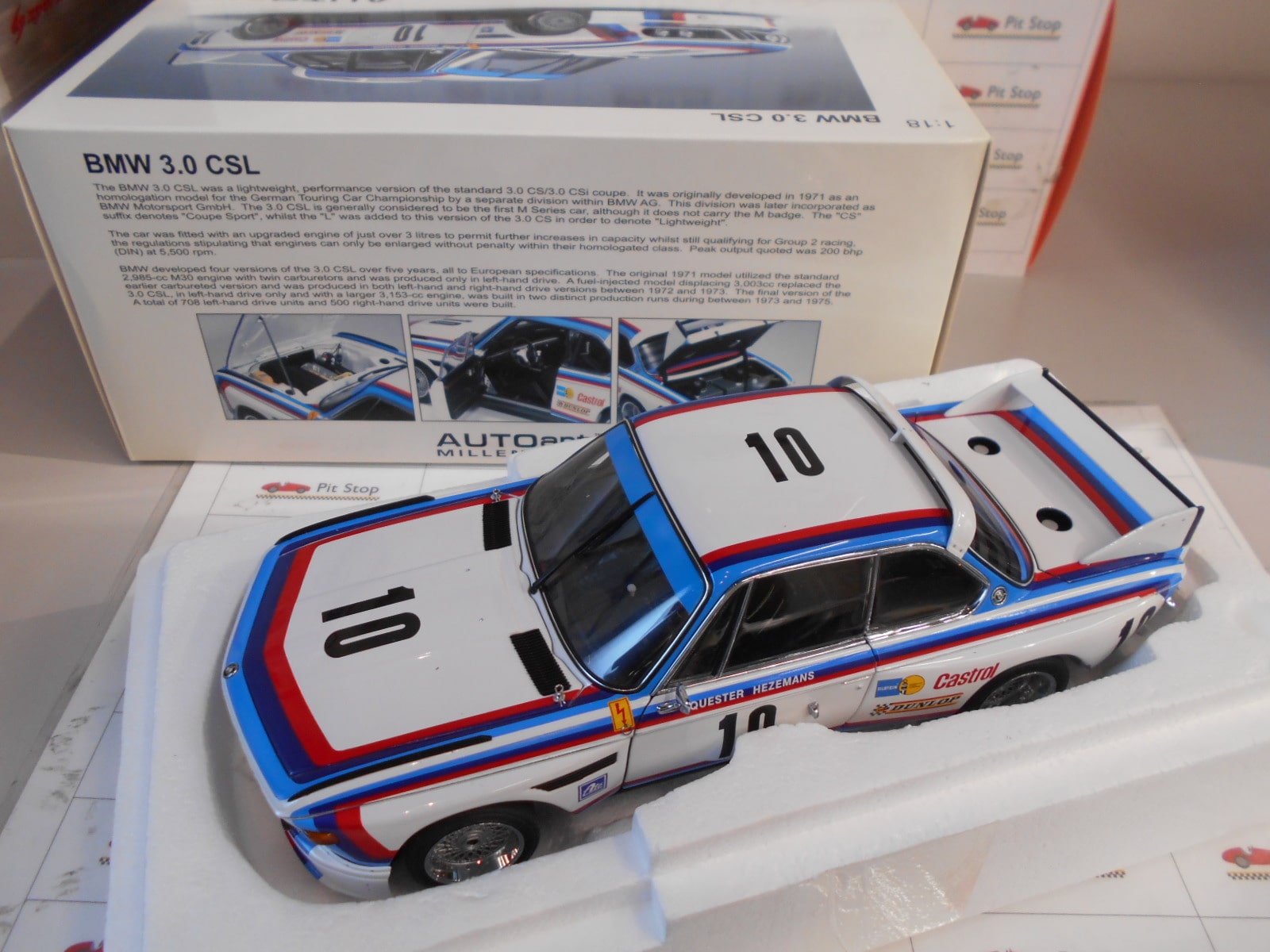 Autoart BMW 3.0 csl Winner spa 1973 1/18