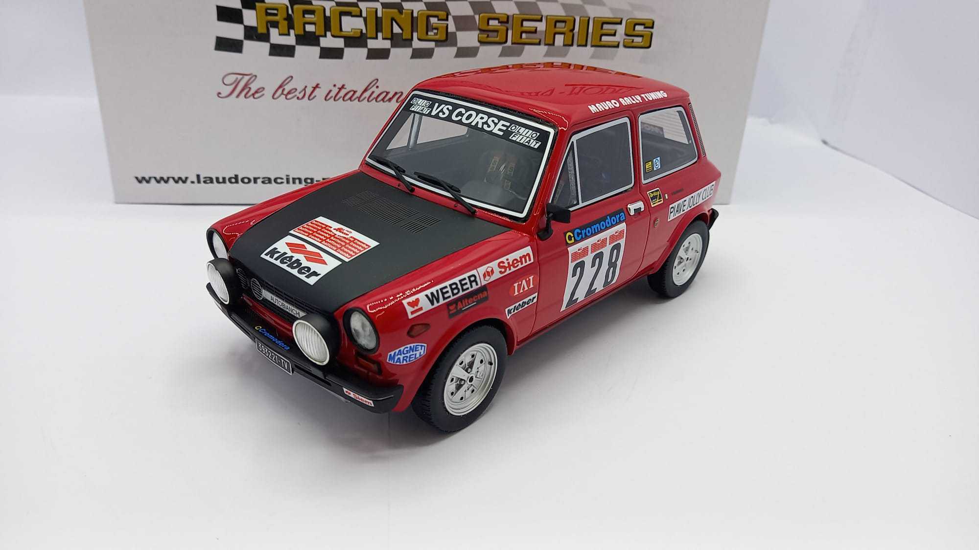 Die cast 1/18 Modellino Auto Autobianchi A112 Abarth rossa by