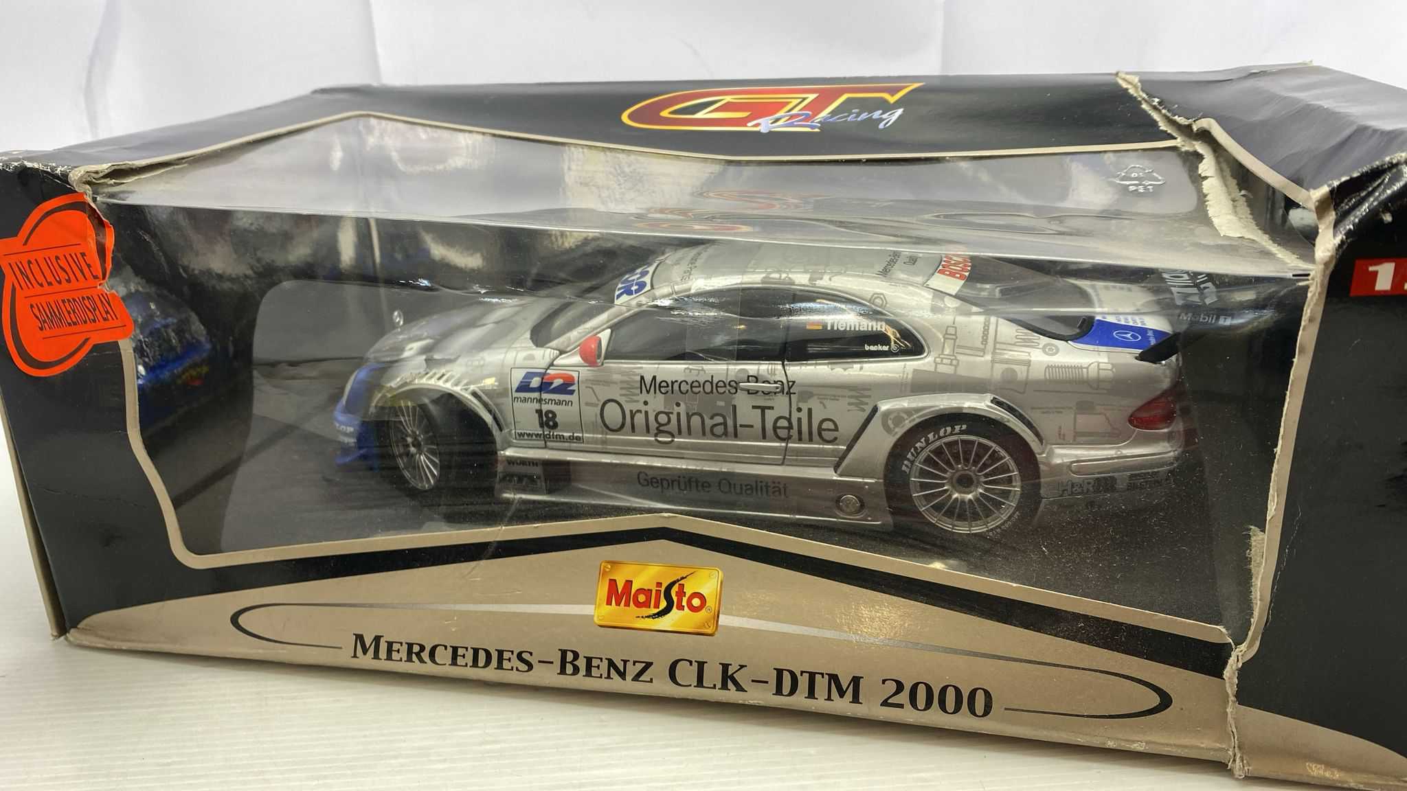 MAISTO 1/18 MERCEDES BENZ CLK DTM 2000 #18 bon état en BOITE mt C10 EUR
