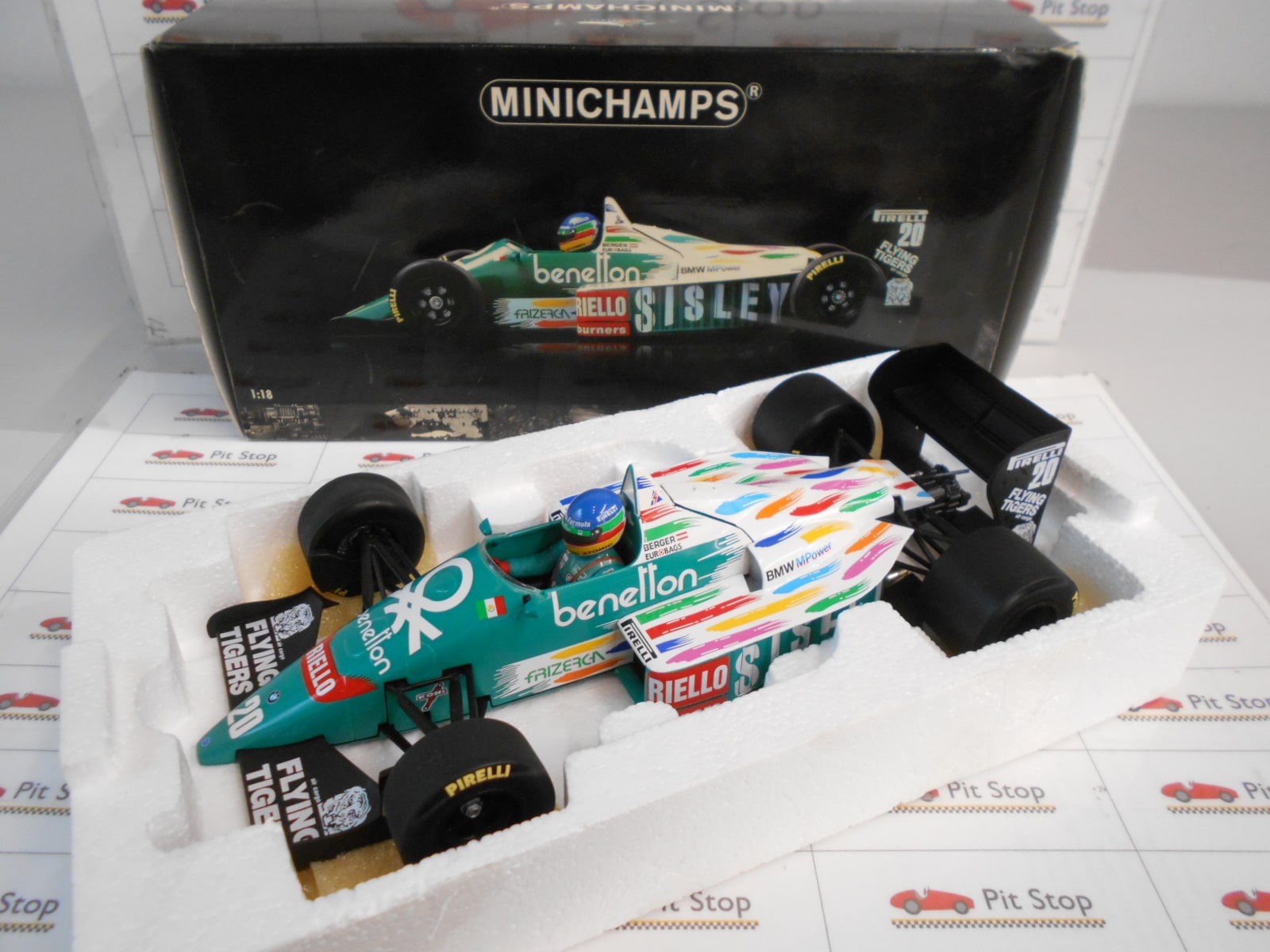 Minichamps Benetton BMW b186 #20 G. Berger 1986 1/18, scatola