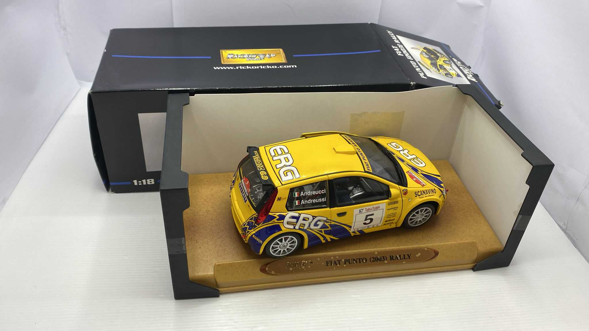FIAT PUNTO ABARTH RALLY 2003 1/18 RICKO Mini Car Kyosho | eBay